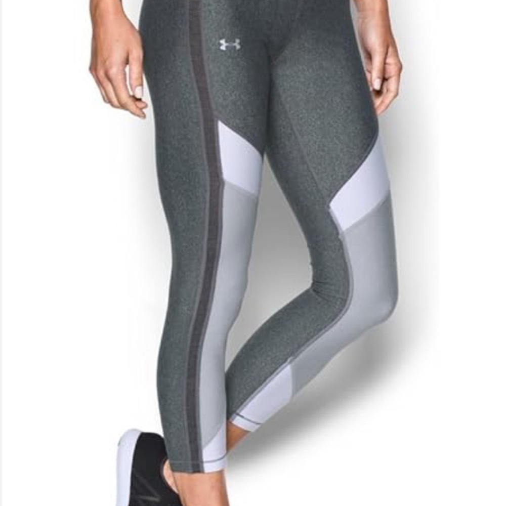 Under Armour Gray Leggings with Color Block Design